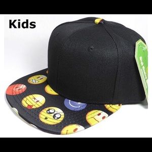 Kids Flap Emoji Snap Back Hats